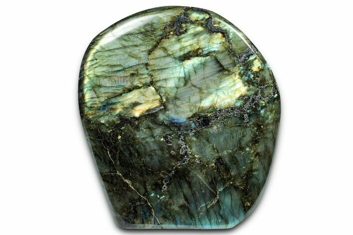 Flashy, Free-Standing Polished Labradorite - Madagascar #325157